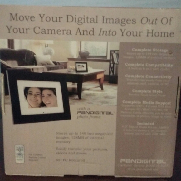 NIB 🖼️ PANDIGITAL | 128MB 6" LCD Photo Frame - Picture 5 of 6